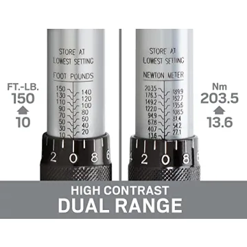 Precision TEKTON 1/2 Inch Drive Torque Wrench for Mechanics