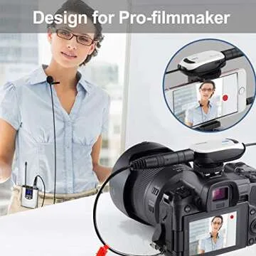 Alvoxcon TG220S Dual Wireless Lapel Mic for iPhone, DSLR, PA Speaker, YouTube, Podcasting, Teaching,...