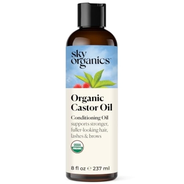 Sky Organics - Castor Oil Organic - Volumizing Hair Oil - Scalp, Lashes, Brows - Pure Castor Oil Col...