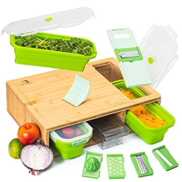 SB Simpli Better Cutting Board with Collapsible Containers