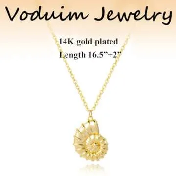 Voduim Gold Seashell Necklace - Elegant Dainty Charm