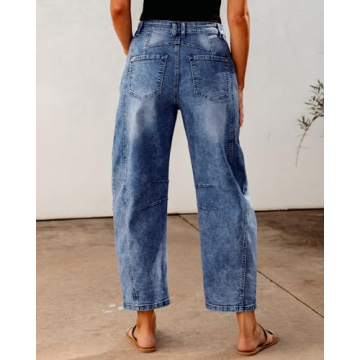 GRAPENT Stretchy Jeans for Women Womans Jeans Cute Summer Casual Denim Pants Woman Pants Baggy Jeans for Women High Waisted Womens Pants Womens Pants Trendy Color Midnight Blue Small Size 4 Size 6