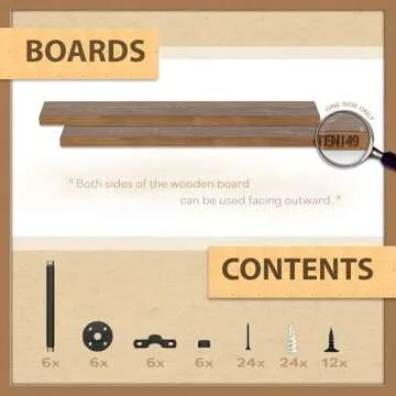 TEN49 Industrial Rustic Wood Wall Shelf - 60" Espresso Real Wooden Shelving w/ 1.8" Extra Thickness - Modern Interior Decor Floating Shelves w/ Pipe Brackets - Farmhouse Style Bookshelf - Set of 2