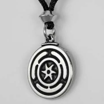 Pewter Wheel of Hecate Pendant Necklace for All Spiritual Seekers