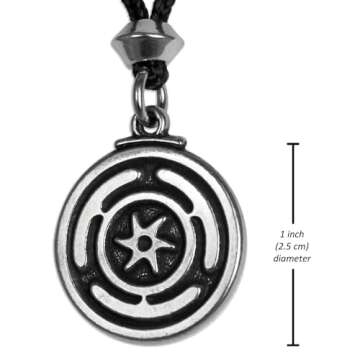 Pewter Wheel of Hecate Pendant Necklace for All Spiritual Seekers
