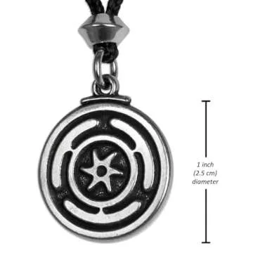 Pewter Wheel of Hecate Pendant Necklace for All Spiritual Seekers