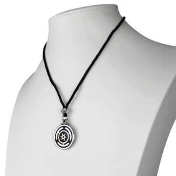 Pewter Wheel of Hecate Pendant Necklace for All Spiritual Seekers