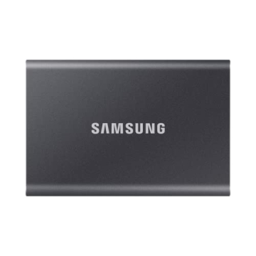 Samsung T7 Portable SSD 2TB - High-Speed Durable Storage in Titanium Grey