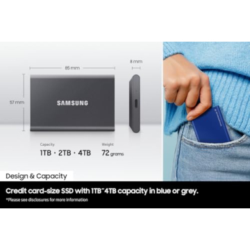 Samsung T7 2TB Portable SSD USB 3.2 Gen.2 External Storage