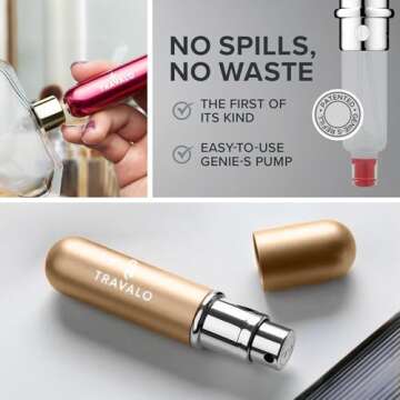 Travalo Classic HD Perfume Atomizer - Reusable Gold Elegance