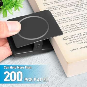 FINDMAG Magnetic Clips, 2.2 Inch Extra Large Magnetic Clips Heavy Duty, Lock Accessories, School Supplies, Strong Magnetic Clips for Classroom, Refrigerator, Whiteboard, Office (Black, 4 Pack)