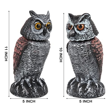 Hedoc Owl Decoys - Effective Garden Bird Deterrents