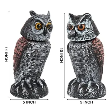 Hedoc Owl Decoys - Effective Garden Bird Deterrents
