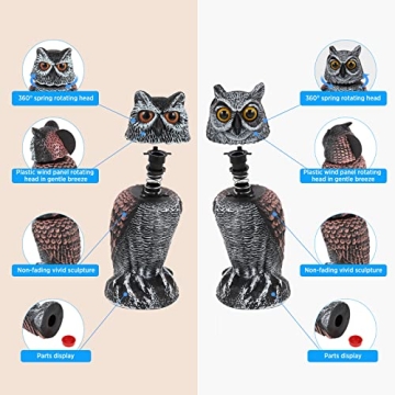 Hedoc Owl Decoys - Effective Garden Bird Deterrents