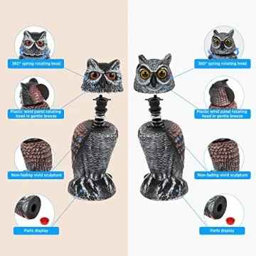 Hedoc Owl Decoys - Effective Garden Bird Deterrents