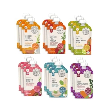 Serenity Kids World Explorers Baby Food Pouches - Organic & Wholesome - 18 Count