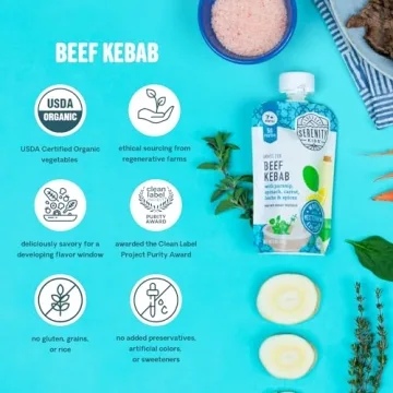 Serenity Kids Baby Food Pouches - Organic & Nutritious 18 Pack