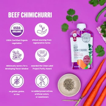 Serenity Kids Baby Food Pouches - Organic & Nutritious 18 Pack