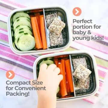 Innobaby Stainless Steel Divided Bento Snack Box for Kids