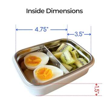 Innobaby Stainless Steel Divided Bento Snack Box for Kids