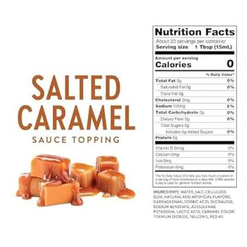 Zero Calorie Salted Caramel Syrup for Coffee and Desserts