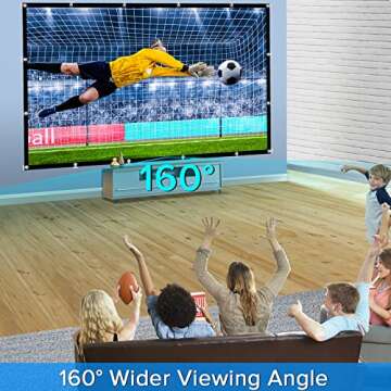 JWSIT 120 inch Portable Projector Screen - Outdoor Movie Fun!