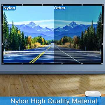 JWSIT 120 inch Portable Projector Screen - Outdoor Movie Fun!