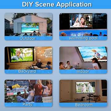 JWSIT 120 inch Portable Projector Screen - Outdoor Movie Fun!