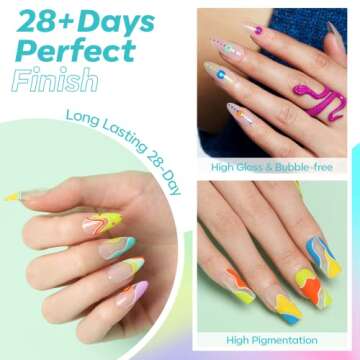 Modelones Gel Nail Polish Set, 9 Colors Summer Bright Rainbow Neon Solid Gel Polish Pride Pudding Gel Upgraded Crème Manicure Palette Soak Off LED Nail Art Kit Salon DIY Home Gift, W/Pro Nail Brush