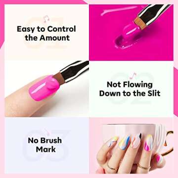 Modelones Gel Nail Polish Set, 9 Colors Summer Bright Rainbow Neon Solid Gel Polish Pride Pudding Gel Upgraded Crème Manicure Palette Soak Off LED Nail Art Kit Salon DIY Home Gift, W/Pro Nail Brush