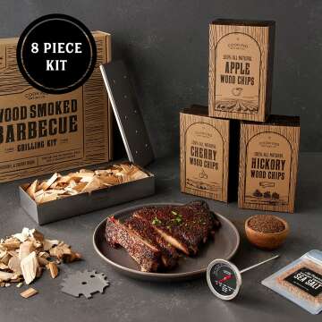 Wood Smoked Grill Set for Flavorful BBQ Cooking