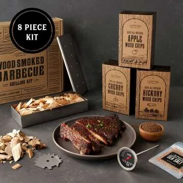 Wood Smoked Grill Set for Flavorful BBQ Cooking