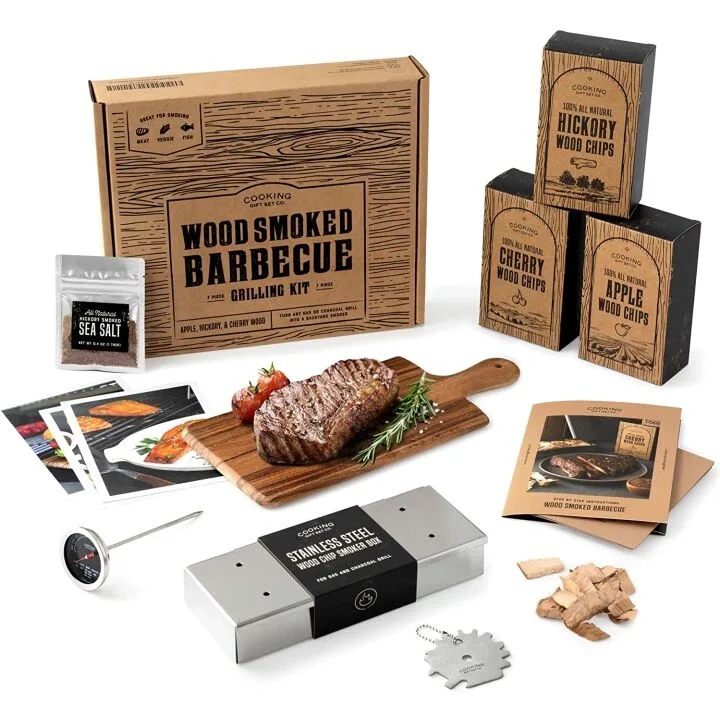 Wood Smoked Grill Set for Flavorful BBQ Cooking