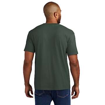 Comfort Colors Men's Adult Short Sleeve Pocket Tee, Style 6030 (Large, Blue Spruce)