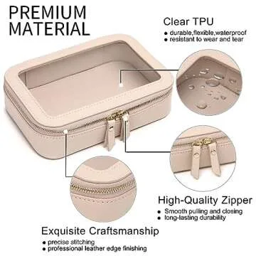 Duolan Clear Makeup Bag Portable Organizer for Travel