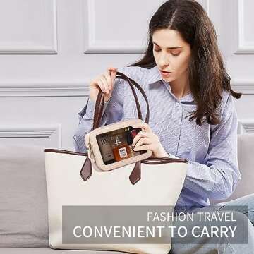 Duolan Clear Makeup Bag Portable Organizer for Travel