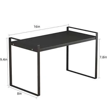 ideaglass Countertop Organizer, Cupboard Stand Spice Rack, 16" Cabinet Pantry Shelf, Organization an...