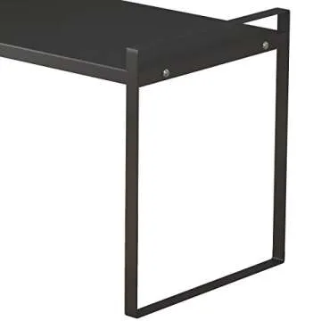 ideaglass Countertop Organizer, Cupboard Stand Spice Rack, 16" Cabinet Pantry Shelf, Organization and Storage for Kitchen Bathroom, Metal Plate Black