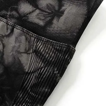 OMKAGI Women Scrunch Butt Lifting Leggings Seamless High Waisted Workout Yoga Pants(L,88-Black Tie Dye)