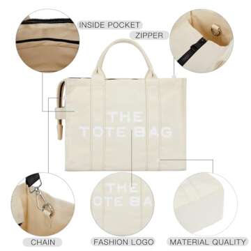 GLOD JORLEE Canvas Bag for Women - Trendy & Spacious Tote