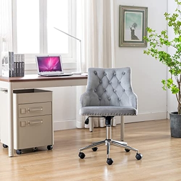 Freemax Velvet Desk Chair Stylish Comfortable Office Chair