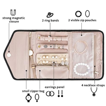 BAGSMART Travel Jewelry Organizer - Compact & Stylish