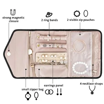 BAGSMART Travel Jewelry Organizer - Compact & Stylish