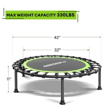 ONETWOFIT Rebounder Mini Trampoline for Home Workouts
