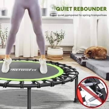 ONETWOFIT Rebounder Mini Trampoline for Home Workouts
