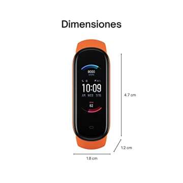 Amazfit Band 5 Activity Fitness Tracker for Women, Alexa Built-in, 15-Day Battery Life, Blood Oxygen, Heart Rate, Sleep & Stress Monitoring, 5 ATM Water Resistant, Health Smart Watch, Orange