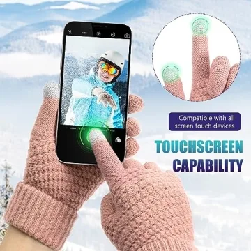 Trifabricy Warm Touchscreen Gloves for Women, 4 Pairs