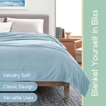 Vellux Twin Size Microfleece Blanket for All-Season Comfort