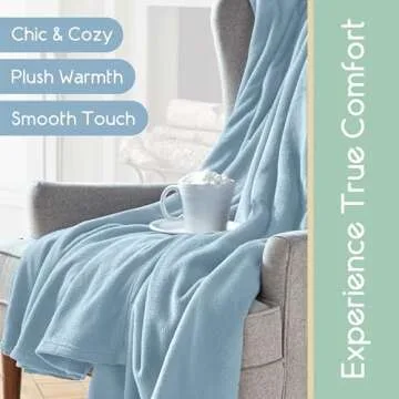 Vellux Twin Size Microfleece Blanket for All-Season Comfort