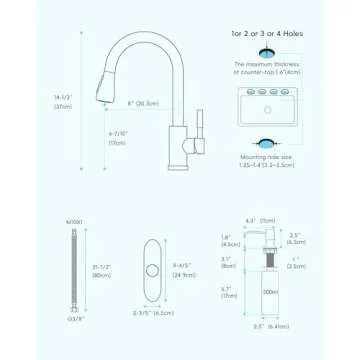 APPASO Touchless Kitchen Faucet with Pull-Down Sprayer